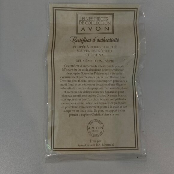 Vintage Avon Fine Christina Special memories Teatime Collectibles Doll Pink - Picture 9 of 15